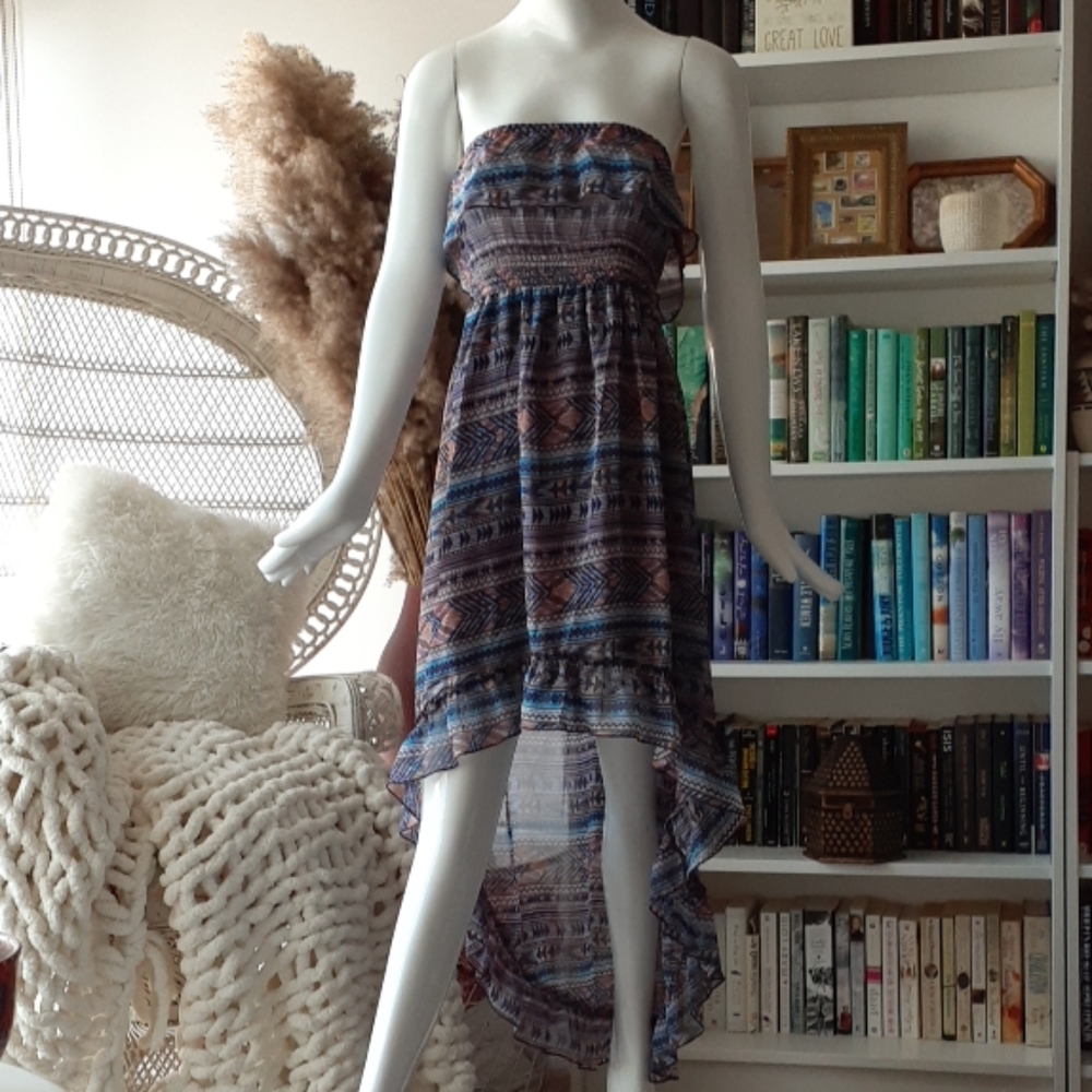 Self esteem bohemian asymmetric dress